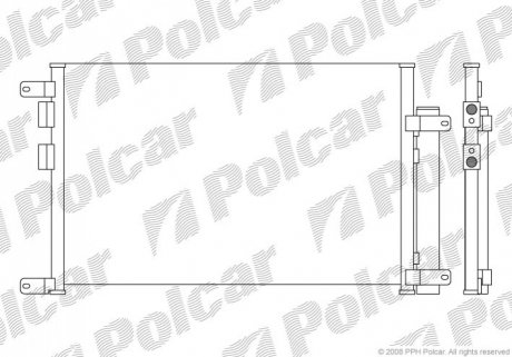 Радіатор кондиціонера Polcar 1408K8C2 (фото 1)