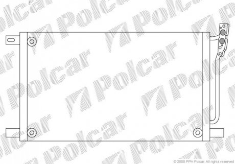 Радиатор кондиционера Polcar 2008K82X (фото 1)