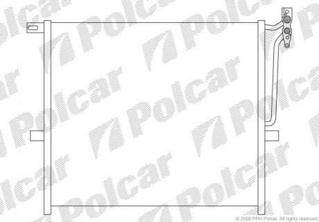 Радіатор кондиціонера Polcar 2055K8C1 (фото 1)