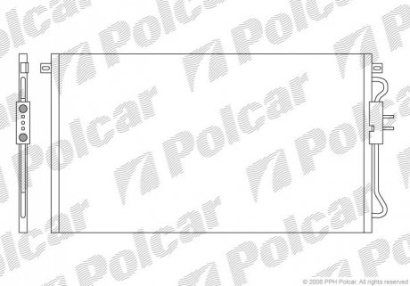 Радіатор кондиціонера Polcar 2401K8C4