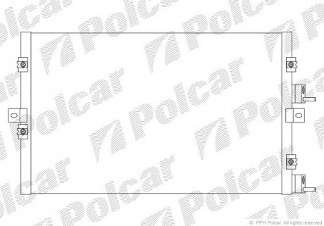 Радиатор кондиционера Polcar 2450K8C3