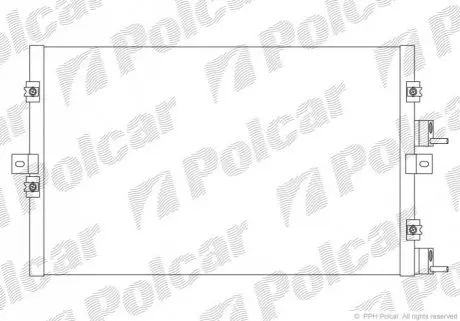 Радиатор кондиционера Polcar 2450K8C3