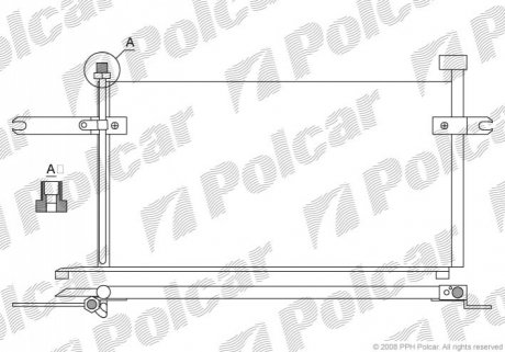 Радіатор кондиціонера Polcar 2705K8C2S (фото 1)