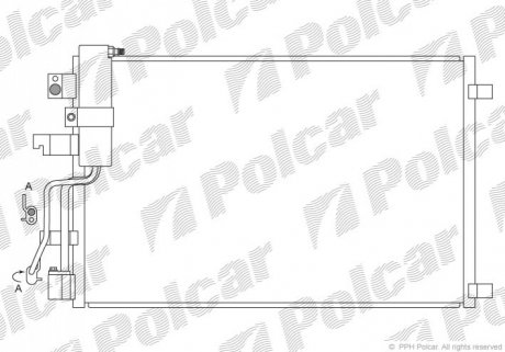 Радиатор кондиционера Polcar 2759K83K (фото 1)