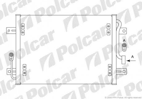 Радіатор кондиціонера Polcar 3005K8C1