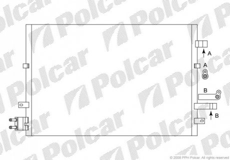 Радиатор кондиционера Polcar 3218K8C3