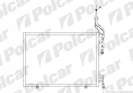 Радіатор кондиціонера Polcar 3238K82X