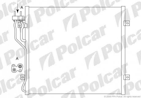 Радиатор кондиционера Polcar 3410K8C1