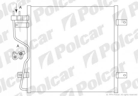 Радіатор кондиціонера Polcar 3411K8C1 (фото 1)