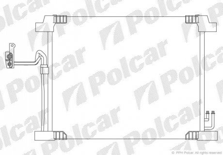 Радиатор кондиционера Polcar 3551K8C1
