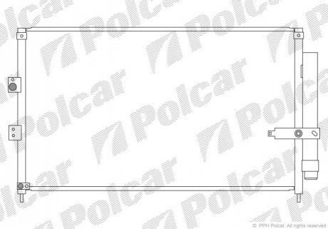 Радиатор кондиционера Polcar 3828K81K (фото 1)