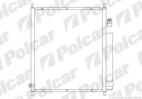 Фото радиатор кондиционера Polcar 3835K81K Радиатор кондиционера Polcar 3835K81K