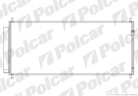 Радиатор кондиционера Polcar 3837K81K