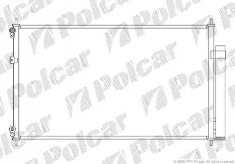 Радиатор кондиционера Polcar 3841K8C1