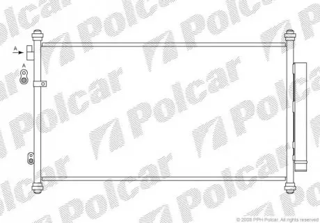 Радіатор кондиціонера Polcar 3841K8C2
