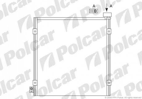 Радіатор кондиціонера Polcar 3860K8C1