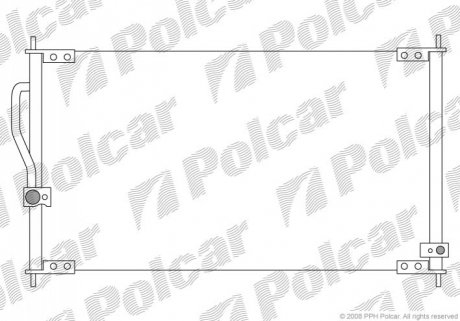 Радіатор кондиціонера Polcar 3875K8C1