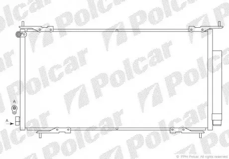 Радиатор кондиционера Polcar 3876K81K