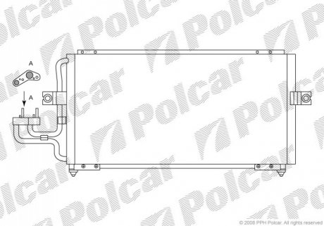 Радіатор кондиціонера Polcar 4010K8C1 (фото 1)