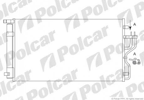 Радиатор кондиционера Polcar 4048K81X