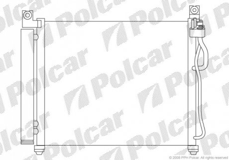 Радиатор кондиционера Polcar 4106K8C1