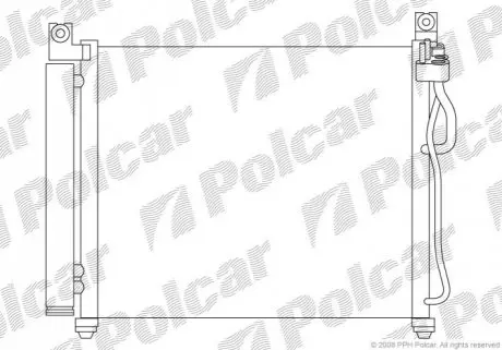 Радиатор кондиционера Polcar 4106K8C1