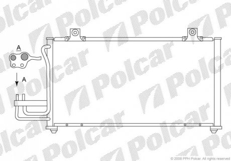 Радіатор кондиціонера Polcar 4111K8C2