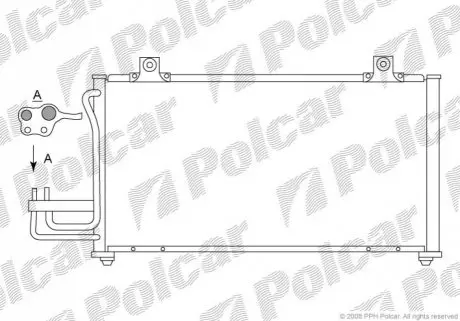 Радиатор кондиционера Polcar 4111K8C2