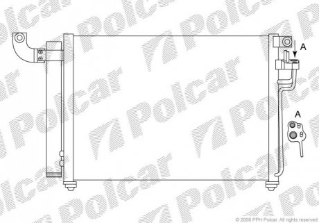 Радиатор кондиционера Polcar 4117K82X