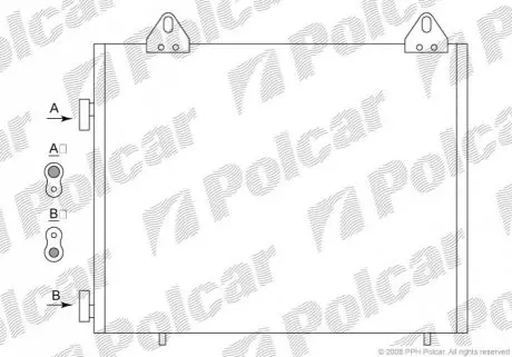 Радиатор кондиционера Polcar 4310K8C1