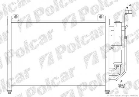 Радиатор кондиционера Polcar 4533K81K