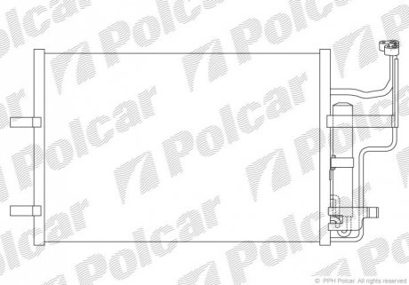 Радиатор кондиционера Polcar 4541K81K