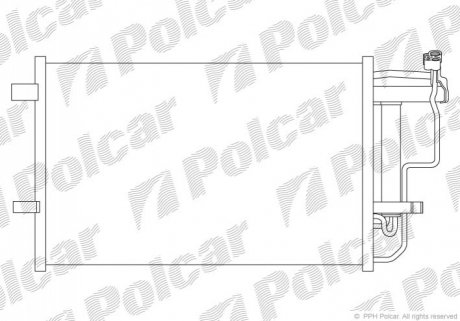 Радіатор кондиціонера Polcar 4542K81K (фото 1)