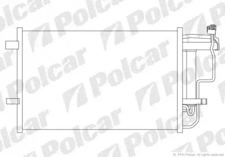 Радиатор кондиционера Polcar 4542K81K