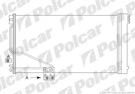Радіатор кондиціонера Polcar 5003K8C1S