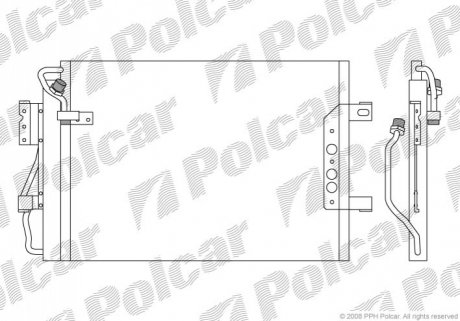 Радиатор кондиционера Polcar 5005K8C1 (фото 1)