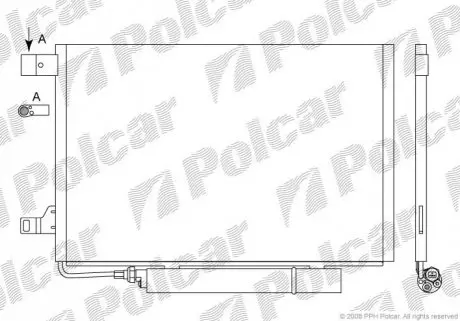 Радиатор кондиционера Polcar 5006K81X