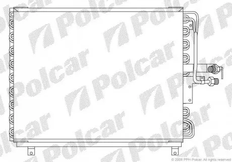 Радiатор кондицiонера MB W124 2.0D-3.2 01.85-03.98 Polcar 5014K8A6