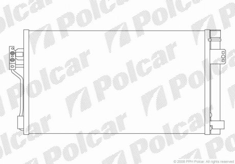 Радіатор кондиціонера Polcar 5040K8C1S (фото 1)