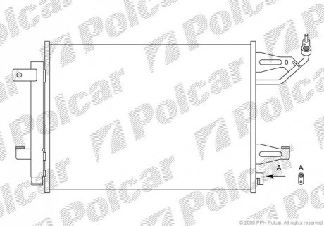 Радиатор кондиционера Polcar 5095K82X (фото 1)
