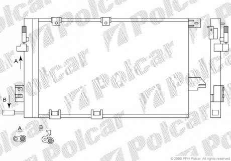 Радиатор кондиционера Polcar 5508K8C1 (фото 1)