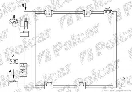 Радиатор кондиционера Polcar 5508K8C2