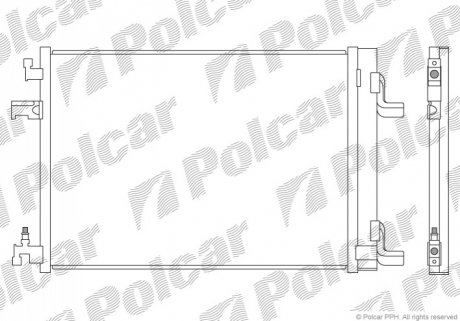 Радіатор кондиціонера Polcar 5511K81K
