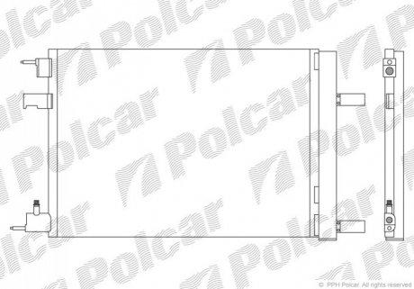 Радиатор кондиционера Polcar 5511K81X (фото 1)