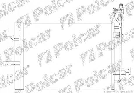 Радиатор кондиционера Polcar 5559K83X (фото 1)