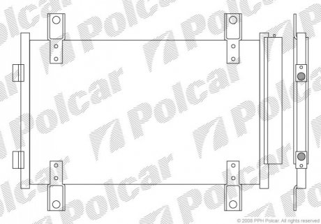 Радиатор кондиционера Polcar 5704K81X (фото 1)
