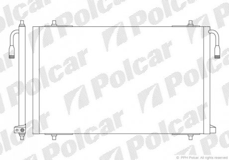 Радіатор кондиціонера Polcar 5723K8C1