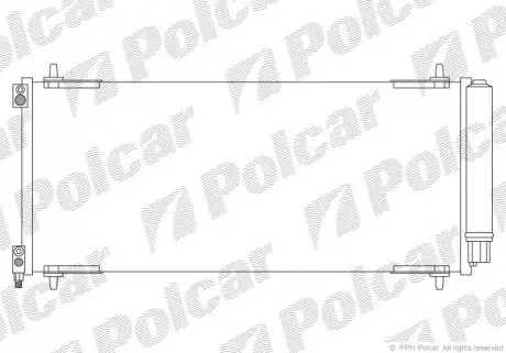 Радиатор кондиционера Polcar 5748K8C2
