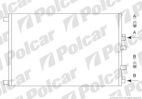 Радіатор кондиціонера Polcar 6012K8C2S (фото 1)