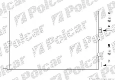 Радіатор кондиціонера Polcar 6012K8C2S